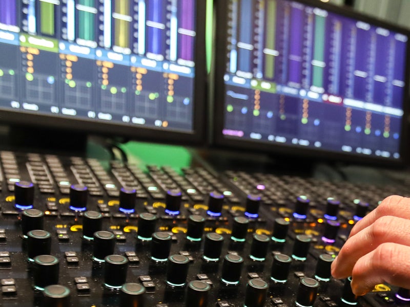 Audio board in studio