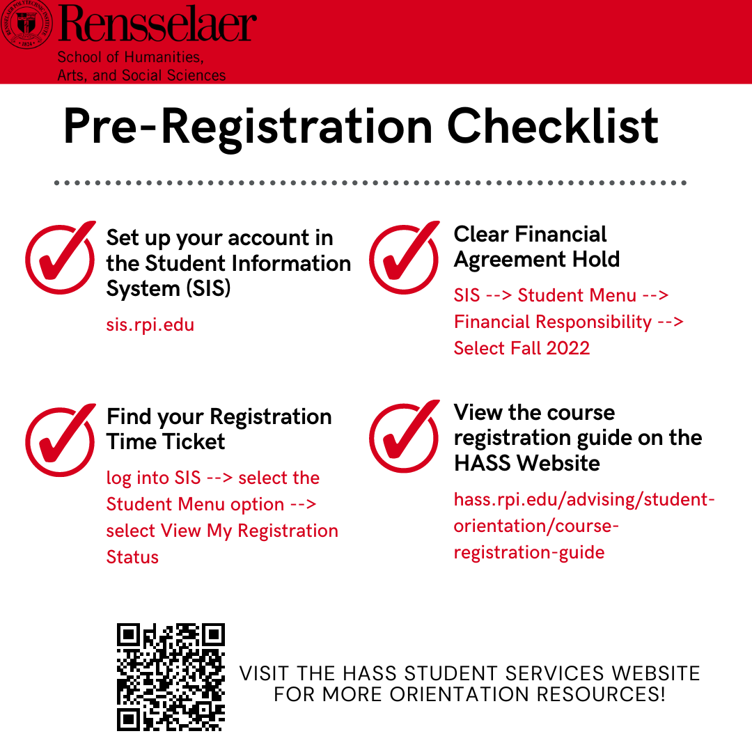 Pre-Registration Checklist