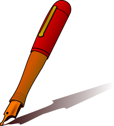 a drawing of a fountain pen