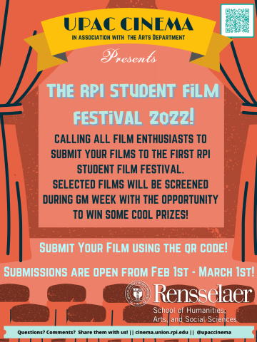 2022 RPI Student Film Festival is Open for Submissions | The School of  Humanities, Arts, and Social Sciences