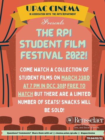 RPI student film festival poster