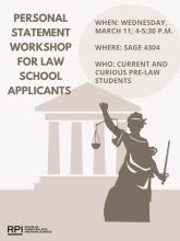 Personal Statement Workshop for Law School Applicants poster